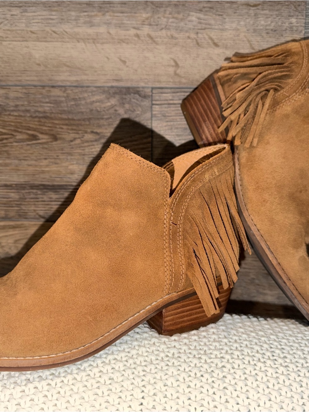 Lucky Brand Freedah Fringe Suede Booties size 7